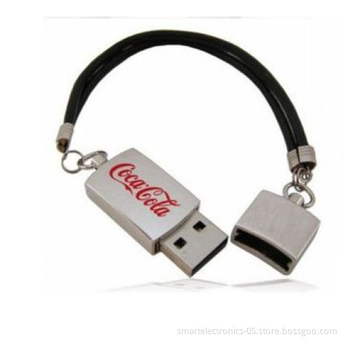 Bracelet USB flash drive with 64MB-128GB capacity, 3-year warranty, free printing, package